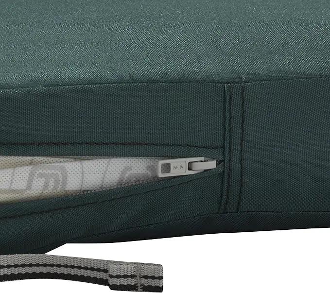 Classic Accessories Ravenna Water-Resistant 21 x 21 x 3 Inch Patio Seat Cushion, Mallard Green by GreenHaven Gardens