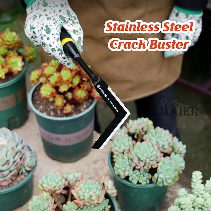 Garden Tool Set - Featuring a Heavy-Duty Stainless Steel Hand Cultivator, Transplant Shovel, Trowel, Crack Weeder, and Dandelion Weeder - The Ultimate, Unbreakable Gardening Gift by GreenHaven Gardens
