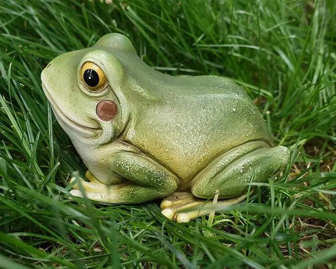 Hide a Key Frog Hand Painted Polyresin Outdoor Statue and Key Holder,Look and Feels Like a Real Frog for Yard,Garden,Patio by GreenHaven Gardens