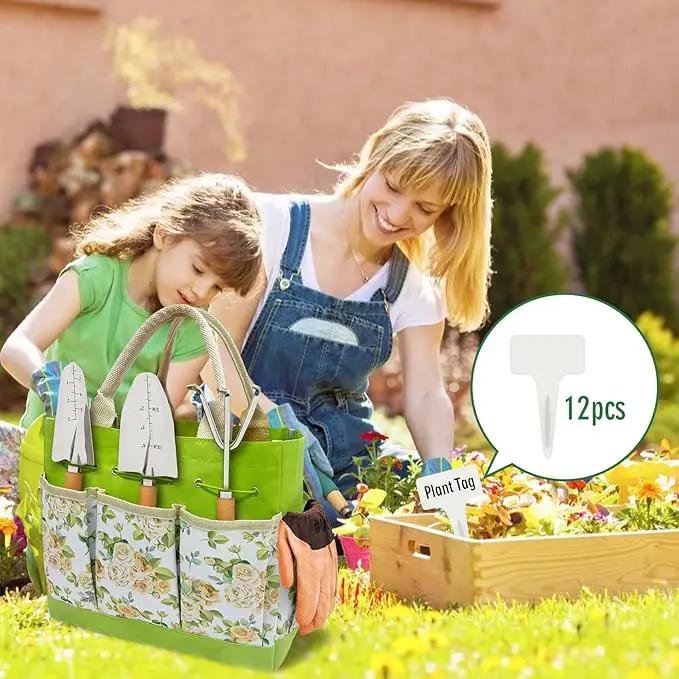 20-Piece Gardening Tools with Fashion and Durable Storage Bag - Heavy Duty Garden Tools Stainless Steel Rust-Proof Ergonomic Garden Tool Set - Ideal Gifts for Women and Men - Portable Gardening Kit by GreenHaven Gardens
