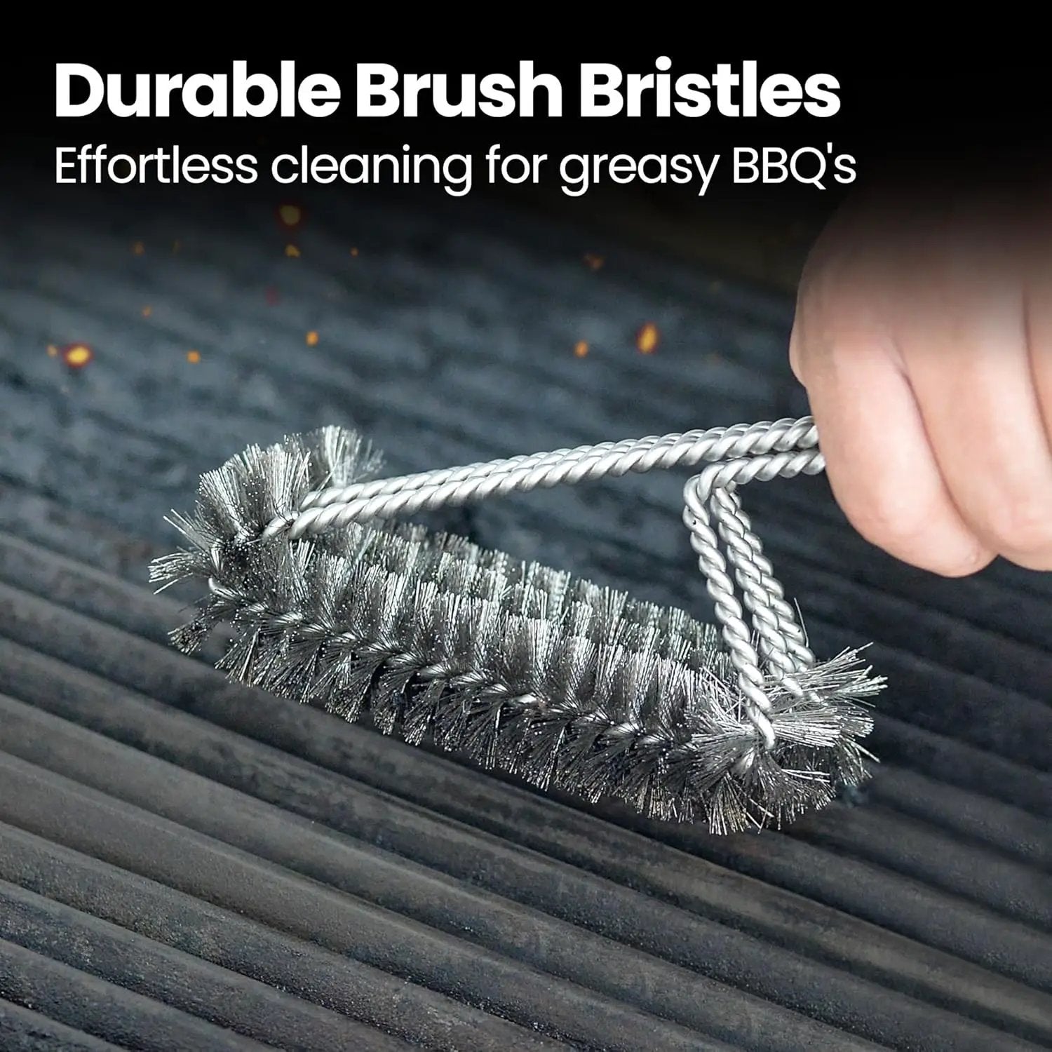 Stainless Steel Grill Brush Cleaning Kit, Grilling Accessories, Interchangeable BBQ Brush & Griddle Scraper with Fire-Resistant Cleaning Sponge, Dishwasher Safe Grill Cleaner, BBQ Accessories by GreenHaven Gardens