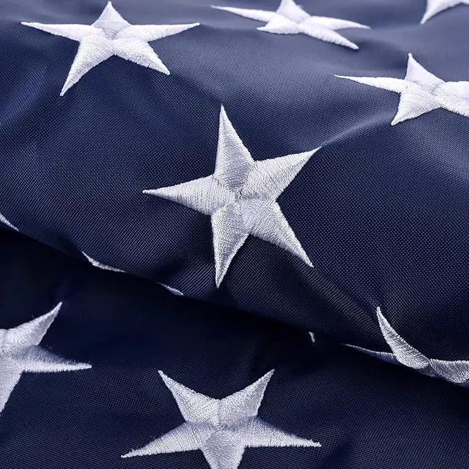American Flag 2x3 FT, US Flag USA High Wind with Embroidered Stars, Sewn Stripes, Brass Grommets, Durable USA Flag Outdoor Outside by GreenHaven Gardens