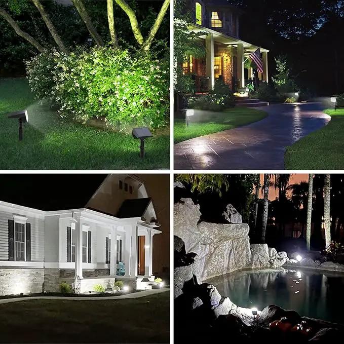 WELALO Solar Spot Lights Outdoor, [6 Pack/52 LED/3 Modes] 2-in-1 Solar Landscape Spotlights, Solar Powered Security Lights, IP65 Waterproof Wall Lights for Walkway Yard Garden Driveway(Cool White) by GreenHaven Gardens