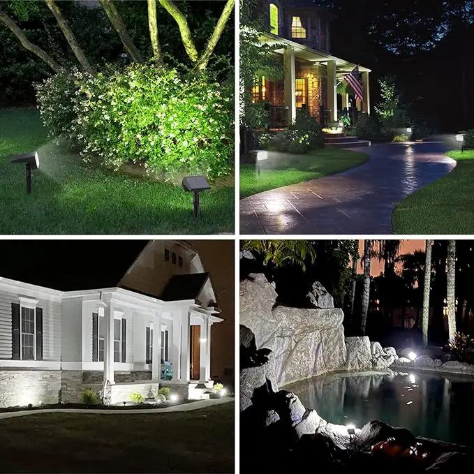 WELALO Solar Spot Lights Outdoor, [6 Pack/52 LED/3 Modes] 2-in-1 Solar Landscape Spotlights, Solar Powered Security Lights, IP65 Waterproof Wall Lights for Walkway Yard Garden Driveway(Cool White) by GreenHaven Gardens