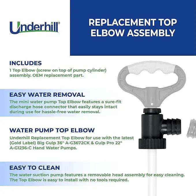 Underhill Top Elbow for Water Pump Big Gulp Pro 36" and Gulp Pro 22" Pumps, Replacement Parts, Repair, for Irrigation, Fountain, Sprinkler, Fluid Transfer, Boats, A-GRPTE by GreenHaven Gardens