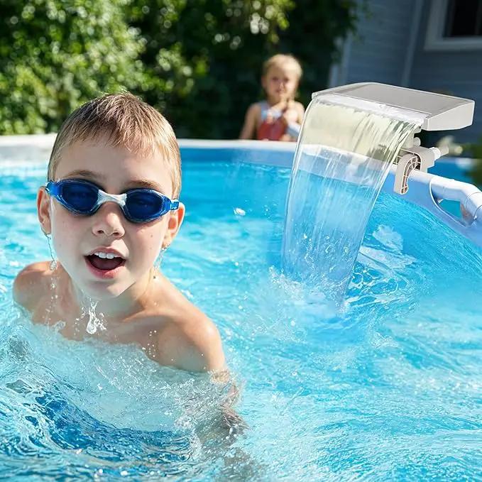 Pool Fountain Waterfall for Above Ground Pools, Smooth Flowing Pool Waterfall, Above Ground Pool Accessories, Cooling and Relaxation Pool Fountain for Outdoor Decor, Swimming Pool by GreenHaven Gardens