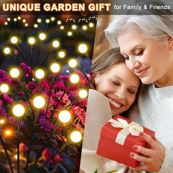 Solar Garden Lights Outdoor, 4 Pack 32LED Waterproof Solar Powered Lights for Yard Pathway Patio, Swaying Lawn Decor as Gardening Gifts for Women Holiday by GreenHaven Gardens