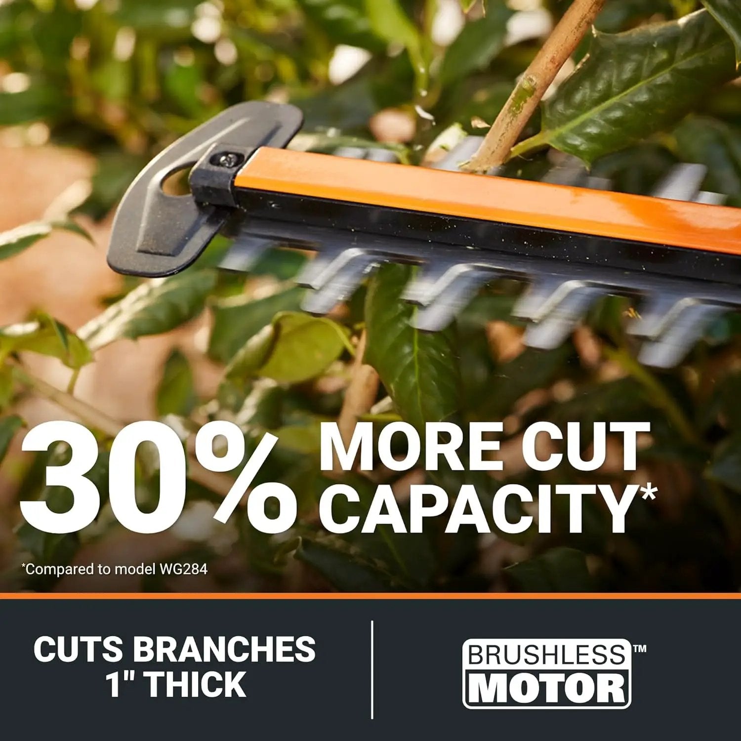 WORX Nitro WG286 24" 40V Cordless Hedge Trimmer, Electric Hedge Trimmer with Dual-Action Blades & 3400 SPM, Brushless Bush Trimmer with 180° Rotating Handle, 2 Batteries & Charger Included by GreenHaven Gardens