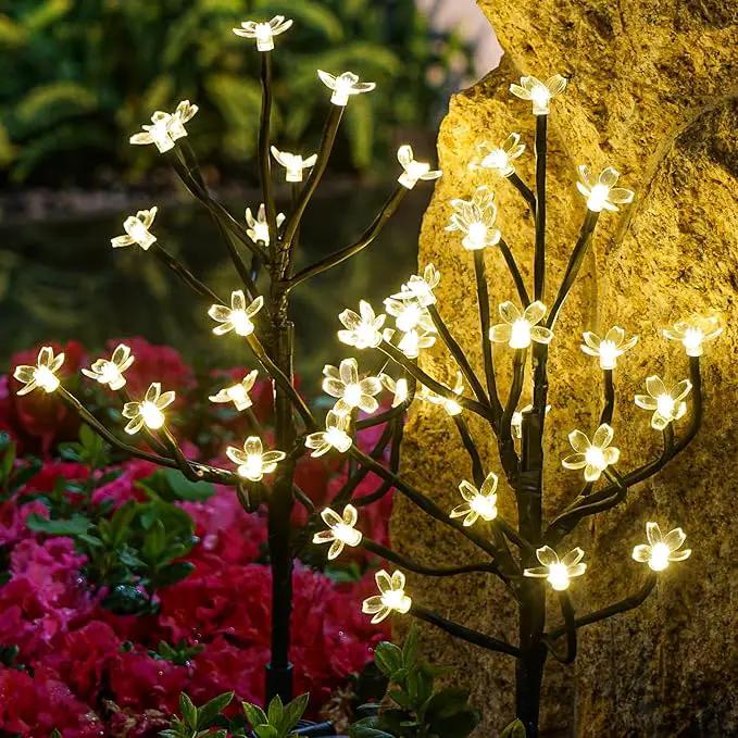 Solar Garden Lights Decorative, Solar Outdoor Lights Waterproof 4Pack, 80Led Solar Flowers Garden Decor, Outdoor Solar Lights for Yard,Pathway,Lawn,Solar Garden Decorations by GreenHaven Gardens