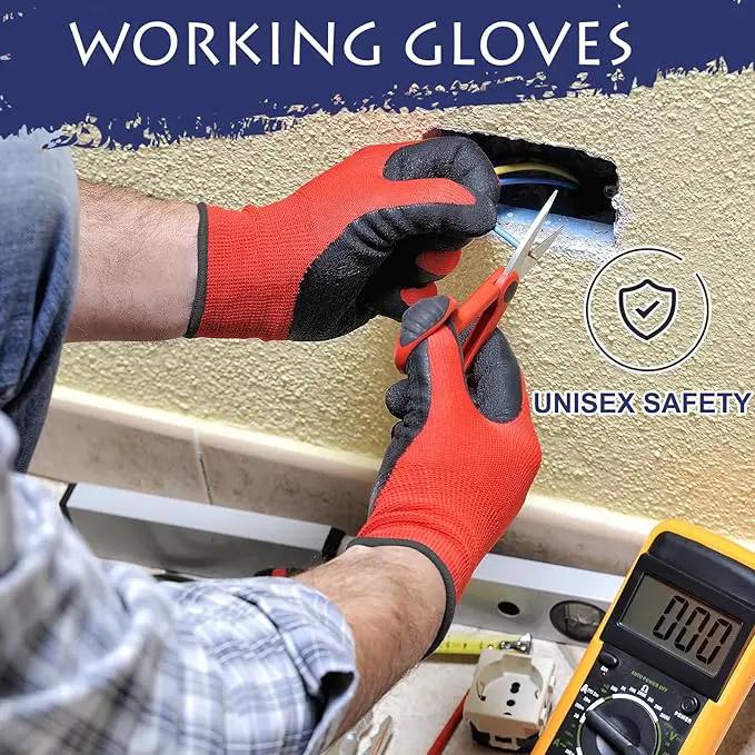 48 Pairs Garden Gloves for Women Men Breathable Rubber Coated Yard Safety Work Thorn Proof Work Gloves by GreenHaven Gardens