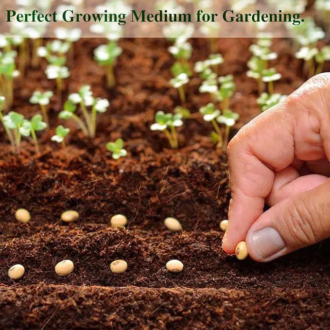 ZeeDix Compressed Coco Coir Brick for Plants, Premium Coconut Coir Bricks Potting Soil Mix, Natural Coconut Husk Coco Peat Brick with Low EC and pH Balance for Gardening Plants Flower Herbs by GreenHaven Gardens
