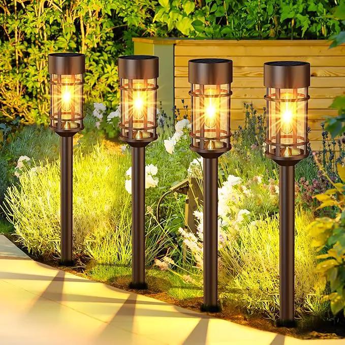 Solar Pathway Lights 8 Pack, Solar Lights Outdoor Waterproof IP65, Long-Lasting, Bright LED Outdoor Lighting Decor for Garden Yard Landscape Path by GreenHaven Gardens