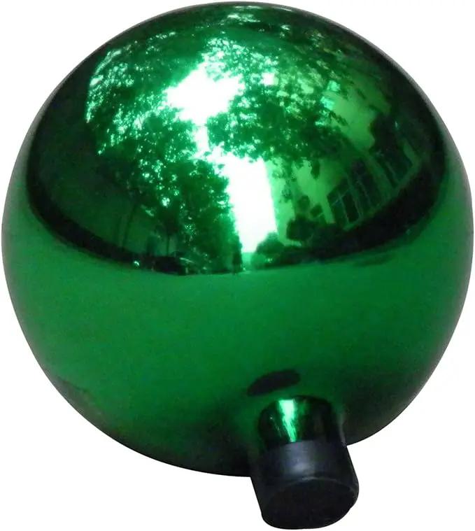 Alpine Corporation 10" Diamater Indoor/Outdoor Glass Gazing Globe Festive Yard Décor, Green by GreenHaven Gardens