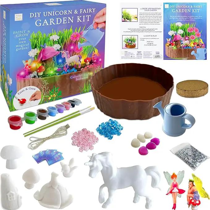 Hapinest DIY Unicorn & Fairy Garden Kit by GreenHaven Gardens