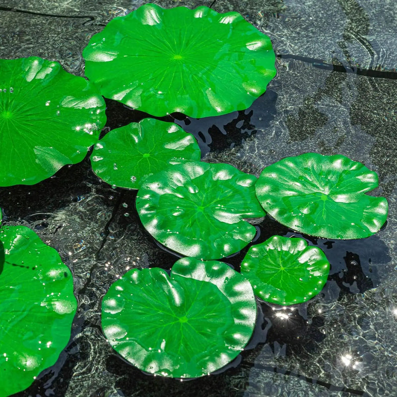 28 Pcs Realistic Lily Pads Leaves for Ponds, 4 Kinds Artificial Floating Foam Lotus Leaves, Water Lily Pads Foliage Pond Decor for Pond Pool Koi Fish Patio Aquarium by GreenHaven Gardens