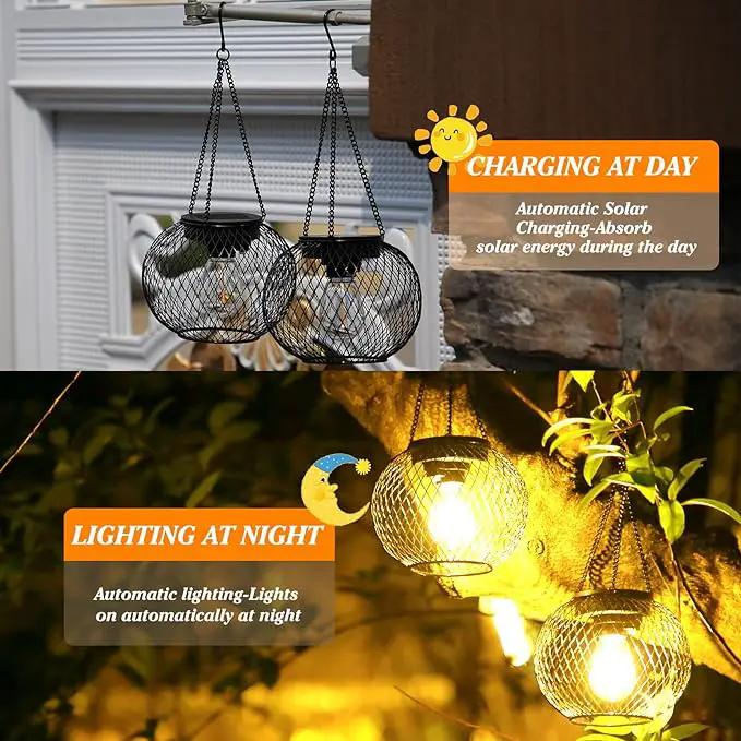 Solar Lantern Outdoor, KagoLing Upgraded Hanging Solar Lights Outdoor Garden Christmas Decorations Decorative Lighting Solar Powered Waterproof Tree Lantern for Garden Yard Patio Pathway, 4 Pack by GreenHaven Gardens