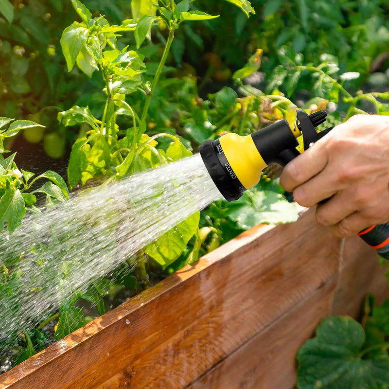 NEXCOVER Garden Hose Nozzle Sprayer - 7 Adjustable Watering Patterns Nozzle for Water Hose, Non-Slip Garden Spray Nozzle for Car Washing, Watering Plants, Pets Showering, Lawns Cleaning, Yellow by GreenHaven Gardens