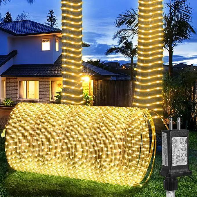 LED Rope Lights Outdoor String Lights,100ft 300LED Flexible Tube Lights Connectable Fairy String Light Plug in Waterproof 8 Modes for Indoor,Outside Home,Yard,Pool,Wedding,Garden,Patio Holiday Decor by GreenHaven Gardens
