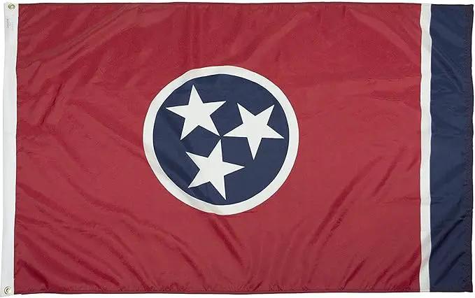 FlagSource Tennessee Nylon State Flag, Made in the USA, 3x5' by GreenHaven Gardens