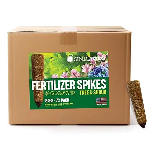 Tree & Shrub Fertilizer Spikes (72 Spikes - 18.0 Lbs) by GreenHaven Gardens