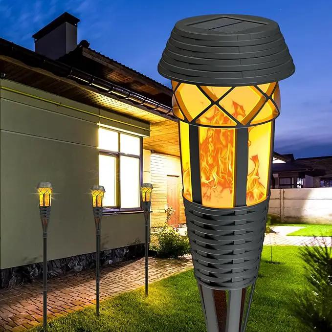 Flickering Flames Torch Light Solar Garden Lights Waterproof Landscape Lighting - 4 Pack by GreenHaven Gardens