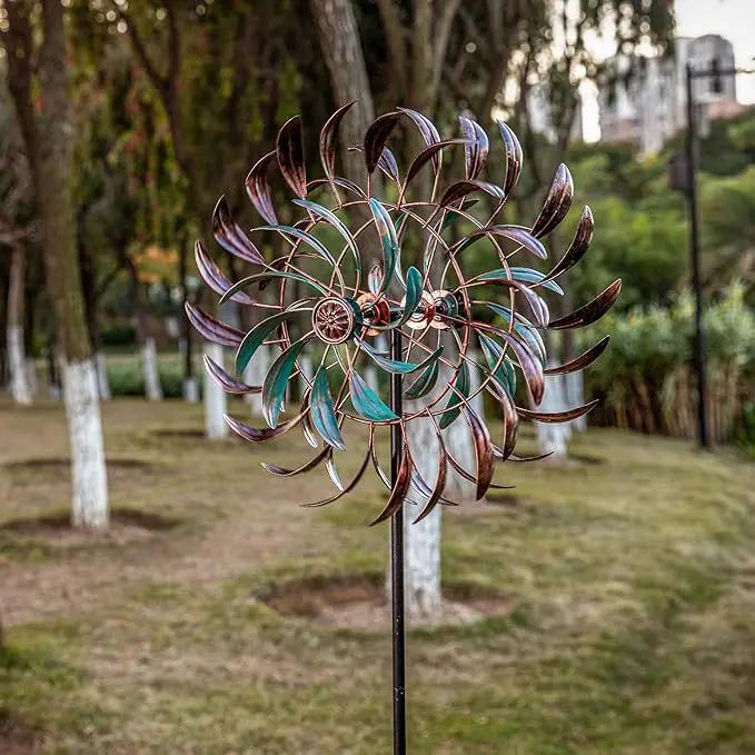 Stargarden Wind Spinners Outdoor Metal Large 360 Degrees Kinetic Wind Sculptures& Spinners Yard Art Outdoor Garden Decor by GreenHaven Gardens