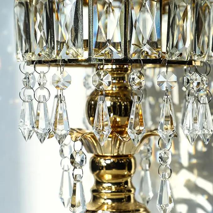 HDCRYSTALGIFTS Clear Chandelier Icicle Crystal Prisms Octogan Glass Bead for Lamp Decoration,Pack of 50 (38mm&Silver Circle Clips) by GreenHaven Gardens