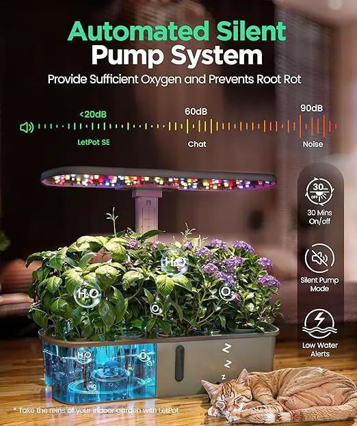 LETPOT LPH-Air Hydroponics Growing System Kits, APP & WiFi Controlled Smart Indoor Garden with 24W Grow Light Full Spectrum, 10 Pods Planter Indoor Gardening for Gifts, Kitchen, Vegetable by GreenHaven Gardens