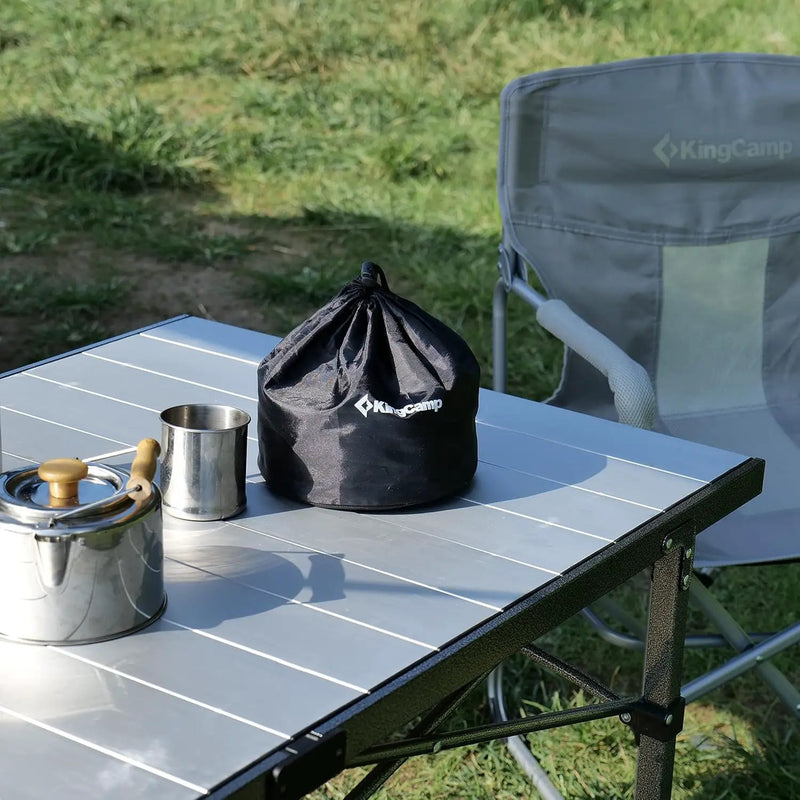 KingCamp Camping Table Folding Portable Table Aluminum Roll Up Lightweight Foldable Large Camp Table for Indoor Outdoor Picnic Backyard, 53.5"X27.5" by GreenHaven Gardens