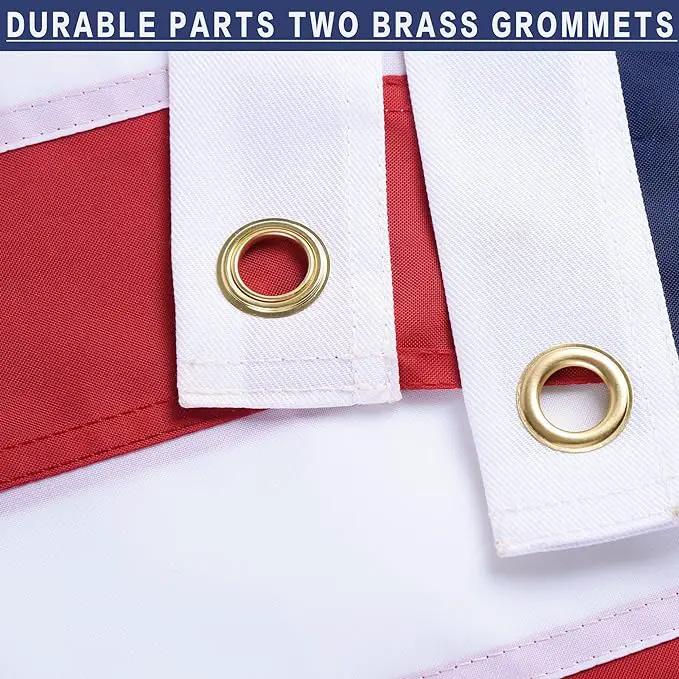 American Flag 8x12 Outside, US Flags for Outdoor Indoor, Heavy Duty Durable, Deluxe Embroidered Stars, Brass Grommets, Sewn Stripes, Vivid Color, Fade Resistant and waterproof by GreenHaven Gardens