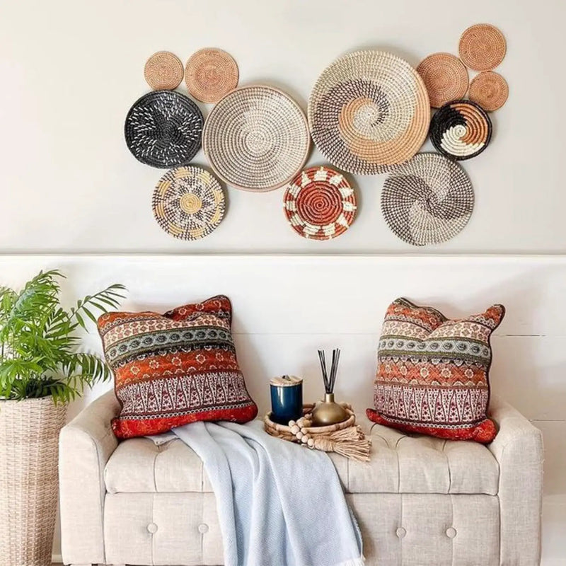 Wall Basket Decor, Boho Wall Hangings, Decorative Baskets for Home, Boho Basket Wall Decor Set, Hanging Basket Wall, Woven Basket Set by GreenHaven Gardens