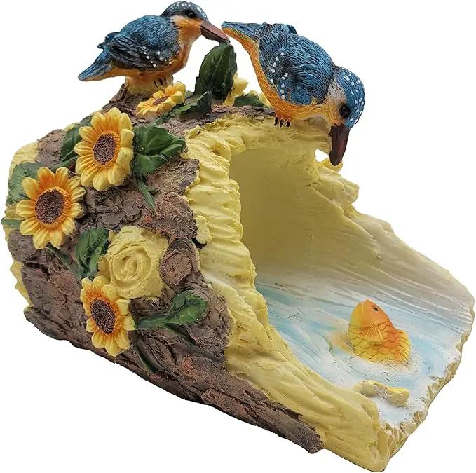 Bird Statues Outdoor Decoration, Resin Statue Garden Decor, Animal Downspout Diverter, Decorative Gutter Extension, 3"4" Downspout Extender Diverter Splash Block by GreenHaven Gardens
