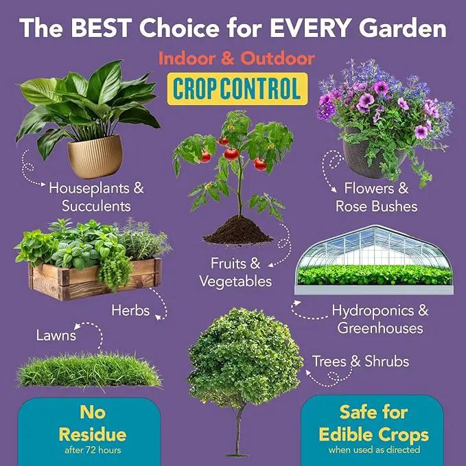 Trifecta Crop Control Super Concentrate All-in-One Natural Pesticide, Fungicide, Miticide, Insecticide, Help Defeat Spider Mites, Powdery Mildew, Botrytis, Mold, and More on Plants - Gallon by GreenHaven Gardens