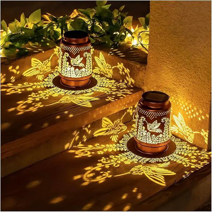 Hummingbird Solar Lanterns Outdoor Waterproof Hanging Solar Lights Hummingbird Gifts for Women Men Metal Decorative LED Hummingbird Lanterns for Garden Decor,Yard,Patio,Lawn,Tabletop,Pathway,Landscape by GreenHaven Gardens