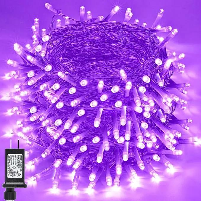 Purple Halloween Lights, 800LED 330FT Purple String Lights 8 Modes Timer Plug in Waterproof Indoor Outdoor Purple Christmas Lights for Halloween Christmas Garden Party Decoration by GreenHaven Gardens