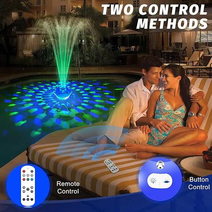 Floating Pool Fountain with Remote, Whale Pool Fountain with Lights, Rechargeable Pool Water Fountain, Above Ground Pool Fountain Waterfall, Swimming Pool Fountains for Inground Pool-1PC by GreenHaven Gardens