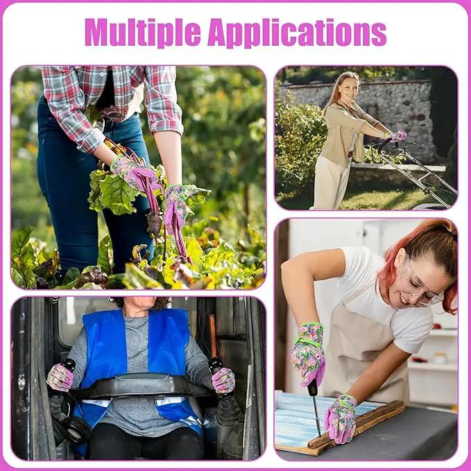 HANDLANDY Women Safety Work Gloves Utility Touch Screen Working Grip Glove for Yardwork Gardening Breathable Mechanic Gloves by GreenHaven Gardens