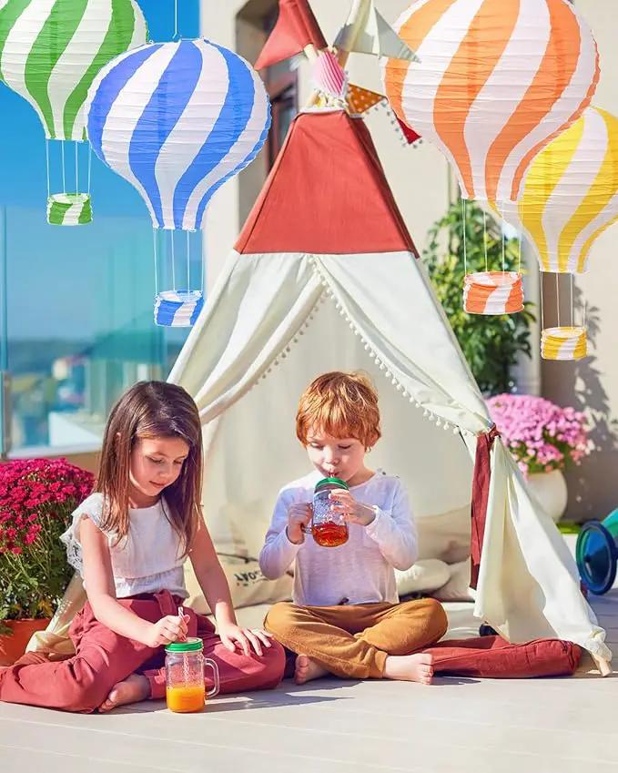 Treela 20 Pcs Hanging Hot Air Balloon Paper Lanterns 12 Inch Hot Air Balloon Decorations Centerpieces Reusable Chinese Japanese Paper Lantern for Birthday Wedding Baby Shower Christmas Party Festival by GreenHaven Gardens