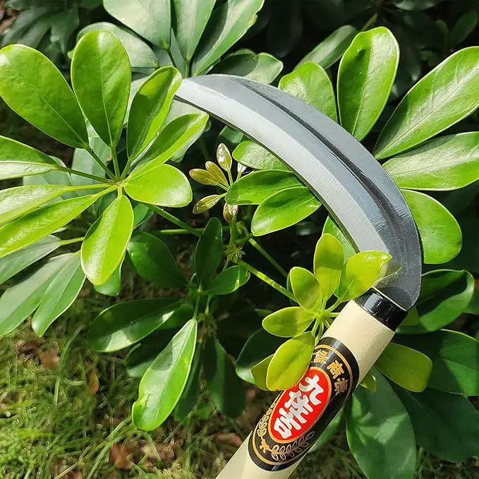 Japanese Weeding Sickle Garden Tool - Garden Hand Weeder Sickle Tool,Scythe Tool for Gardening,Manual Grass Sickle Carbon Steel Blade Cutter Gardening Quick Work (Weeding Sickle) by GreenHaven Gardens