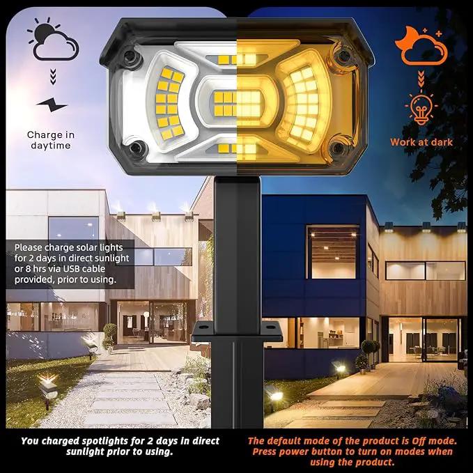 Solar Spot Lights Outdoor Landscape Lights, 40 LEDs Solar Landscape Spotlights Outdoor Waterproof Auto On/Off Solar Garden Lights, Outdoor Solar Lights for Yard Palm Tree Driveway Patio Pool by GreenHaven Gardens