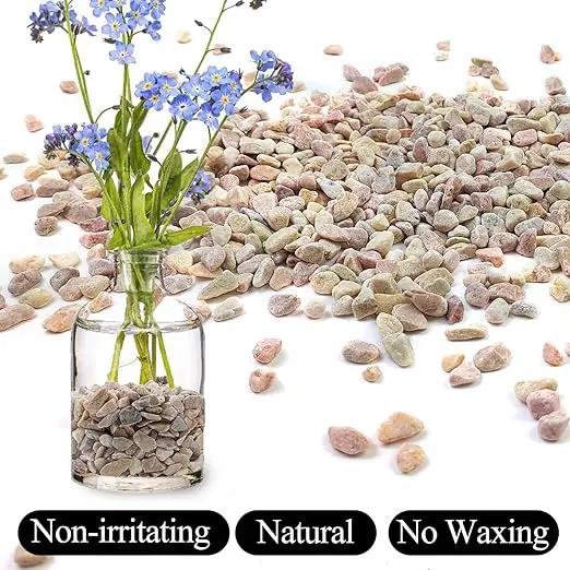 20lbs Peach Pebbles for Plants, 3/8inch Small Rocks for Succulent Cactus Plants, Natural Polished Pebbles, River Rocks for Plants, Vases, Garden by GreenHaven Gardens