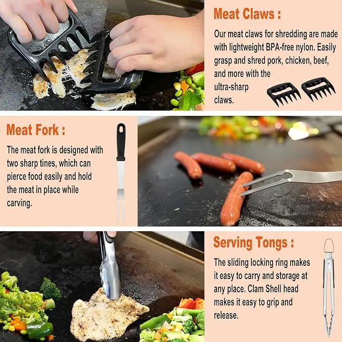 38PCS Griddle Accessories Kit, Professional Grill Tools Set for Outdoor Barbecue, Stainless Steel Griddle Spatula Set with Tongs, Smash Burger Press, Carry Bag, Perfect Grilling Gifts by GreenHaven Gardens