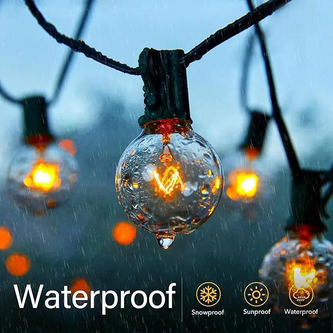 Brightown G40 Replacement Light Bulbs, 25 Pack 5W Clear Globe Bulb fits E12 C7 Candelabra Screw Base Sockets, 1.5 Inch Dimmable Light Bulbs for Indoor Outdoor Patio Decor, Warm White by GreenHaven Gardens