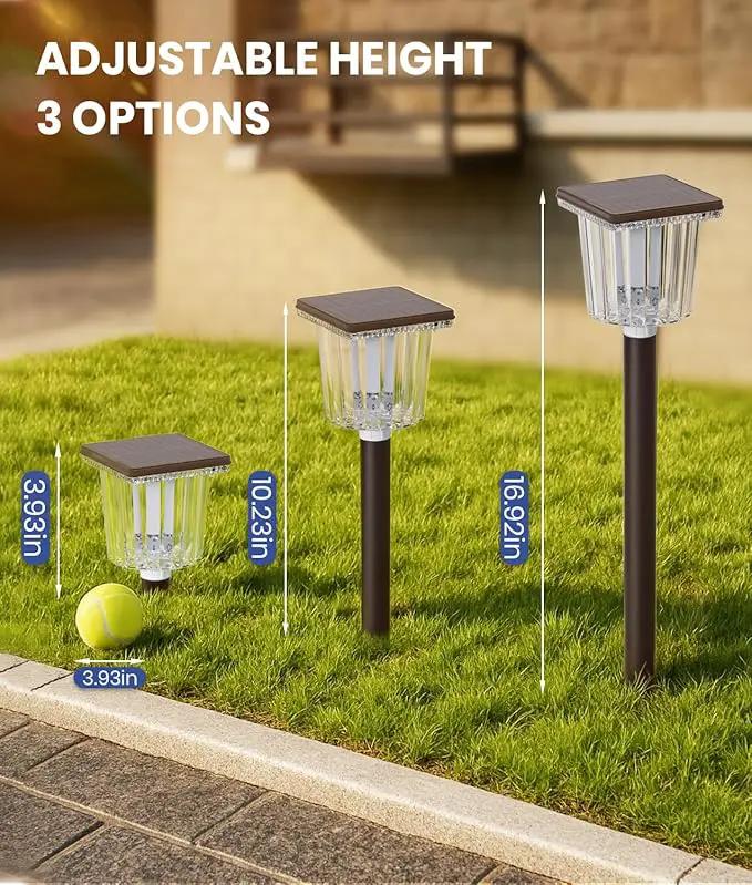 Super Bright Solar Pathway Lights Outdoor Powered,Adjustable Warm&Cool White,Waterproof IP65 Garden Decor Landscape Lighting Outside for Yard/Patio/Walkway/Driveway/Landscape (Cocoa Brown, 5 Pack) by GreenHaven Gardens
