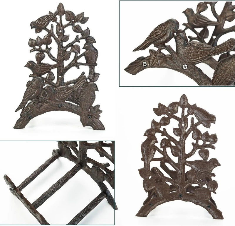 Sungmor Heavy Duty Cast Iron Hose Holder,Garden & Yard Decorative Birds Wall Mounted Hose Butler,Water Pipe Holds,Rack,Hanger,Antique Wall Decorations by GreenHaven Gardens