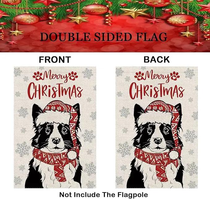 Seasonal Garden Flags Border Collie Double Sided Flags Set of 11 Holiday Farmhouse Indoor Outdoor Yard Lawn Christmas Gifts Decorations 12.5x18 Inch by GreenHaven Gardens