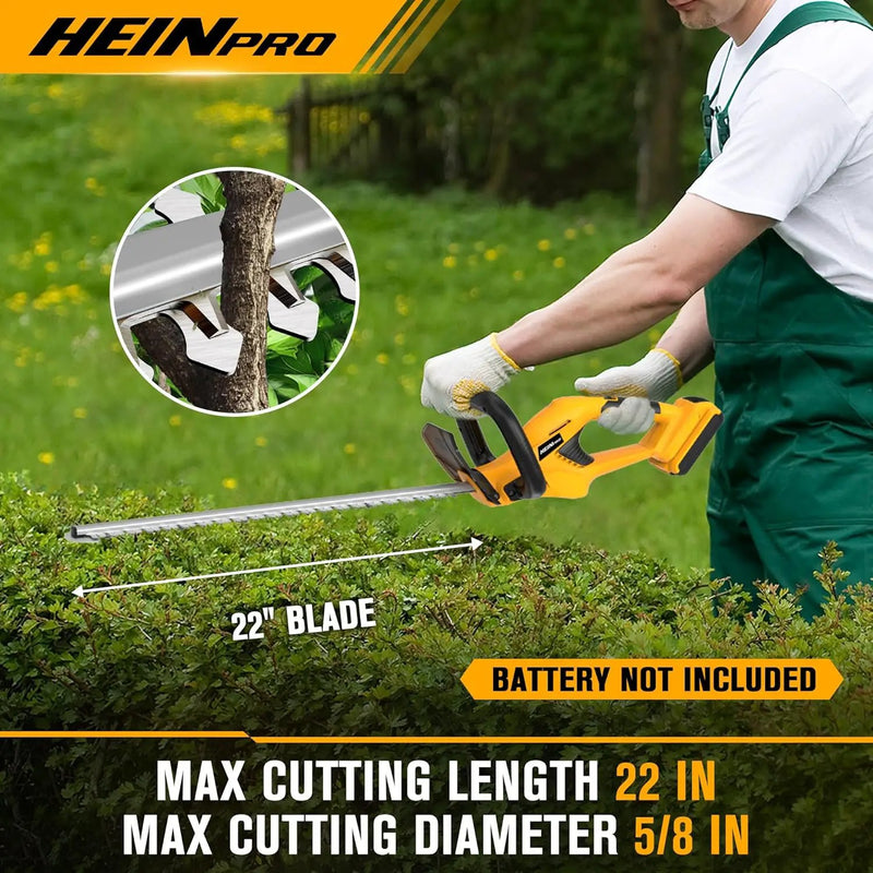 Cordless Hedge Trimmer 22-Inch Compatible with DEWALT 20V MAX Battery, Electric Hedge Trimmer Cordless, Bush Trimmers for Garden, Battery Powered Hedge Trimmers (Tool Only) by GreenHaven Gardens
