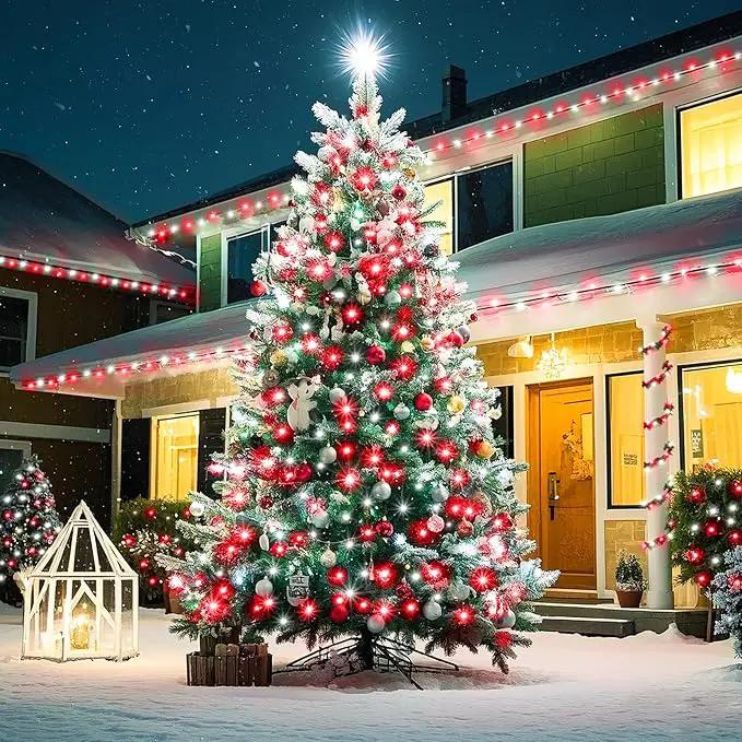 KNONEW 403ft 1000 LED Christmas String Lights Outdoor 8 Modes & Timer Fairy Light Plug in Waterproof for Xmas Yard Tree Wedding Party Holiday Decorations (Red and White) by GreenHaven Gardens