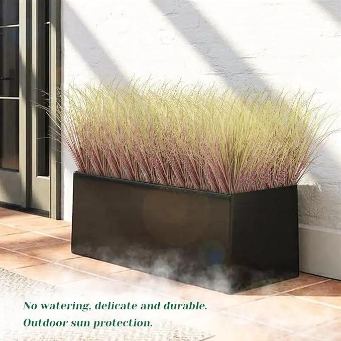 36Pcs Artificial Grass Plants, Faux Shrubs Wheat Grass, Artificial Tall Grass Fake Plants for Outdoor Decor,Artificial Greenery Stems Weed for Room Indoor Home Decor（Light Purple） by GreenHaven Gardens
