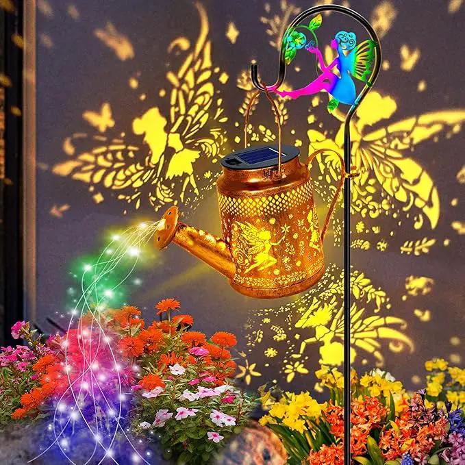 Solar Watering Can Lights, Fairy Hanging Lanterns Outdoor, Gardening Gifts for Mom Women Grandma Birthday, Waterproof Solar Lights Garden Decor for Outside Yard Art Patio Porch Lawn Backyard, 1 Pack by GreenHaven Gardens